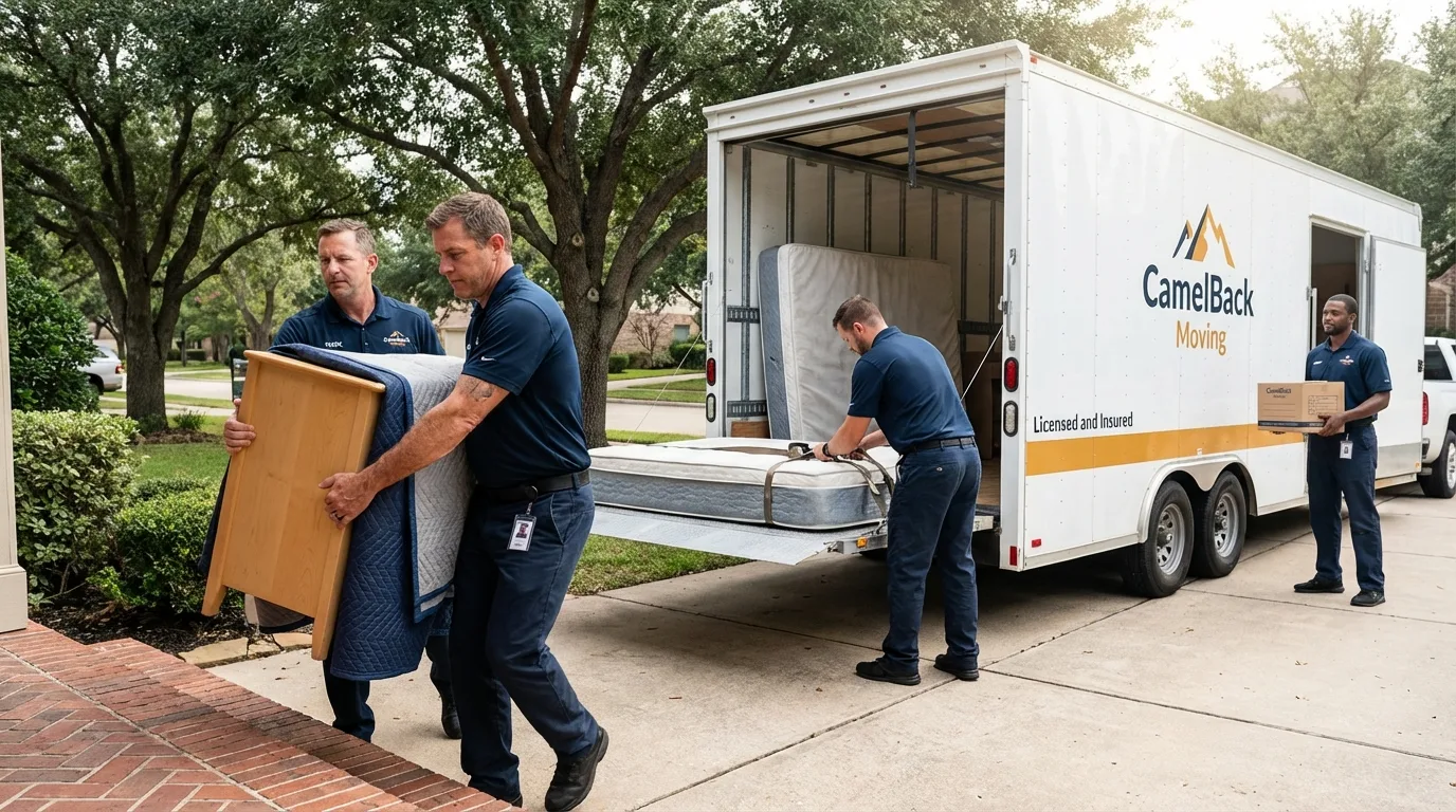 Crew loading residential truck for cross-state move from Bryn Mawr, PA